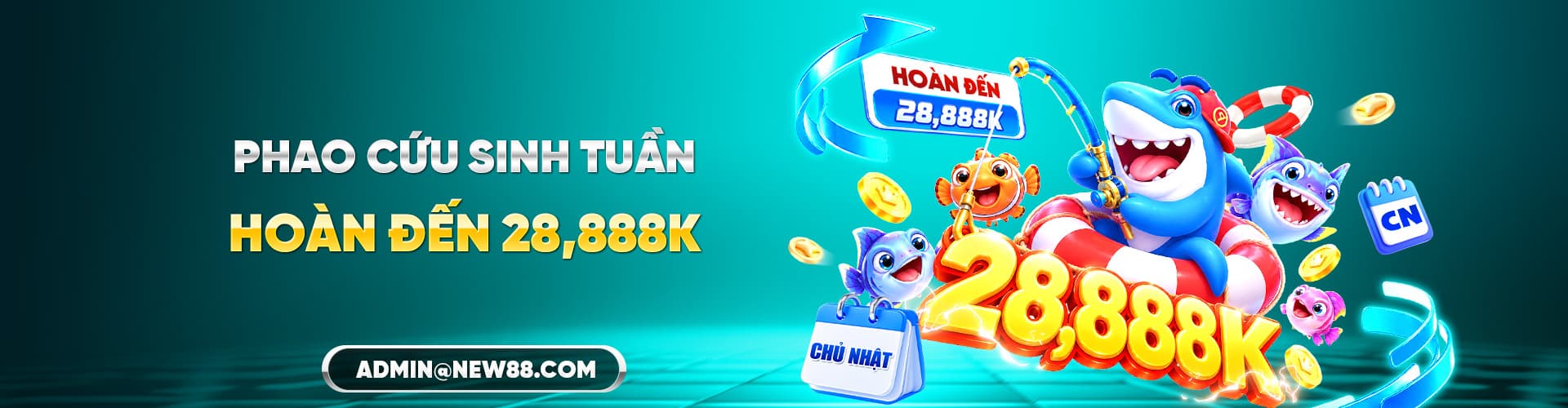 NEW88 PHAO CỨU SINH HÀNG TUẦN LÊN ĐẾN 28,888K